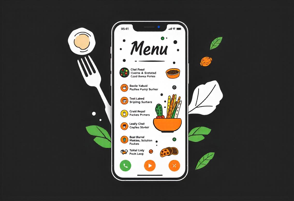 Restaurant menu app screenshot